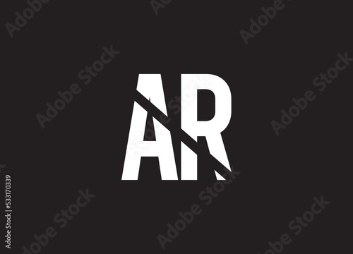 Simple AR Creative Logo Icon Design Vector Symbol logo design