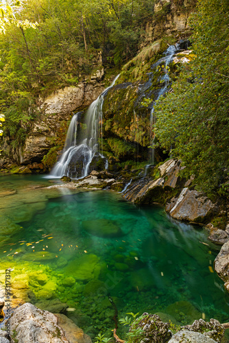 Virje waterfalls near Bovec in Slovenia