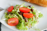 fresh vegetable salad bowl on table,