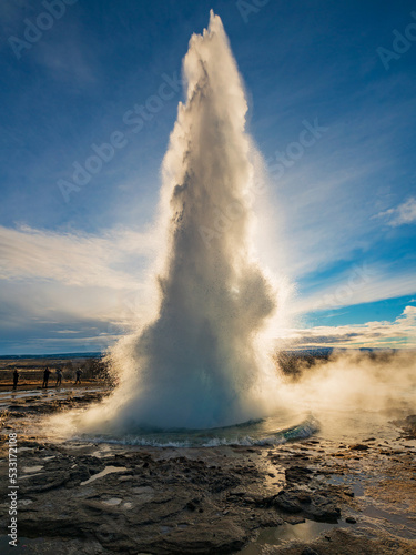 Strokkur is Iceland's most visited active geyser. 