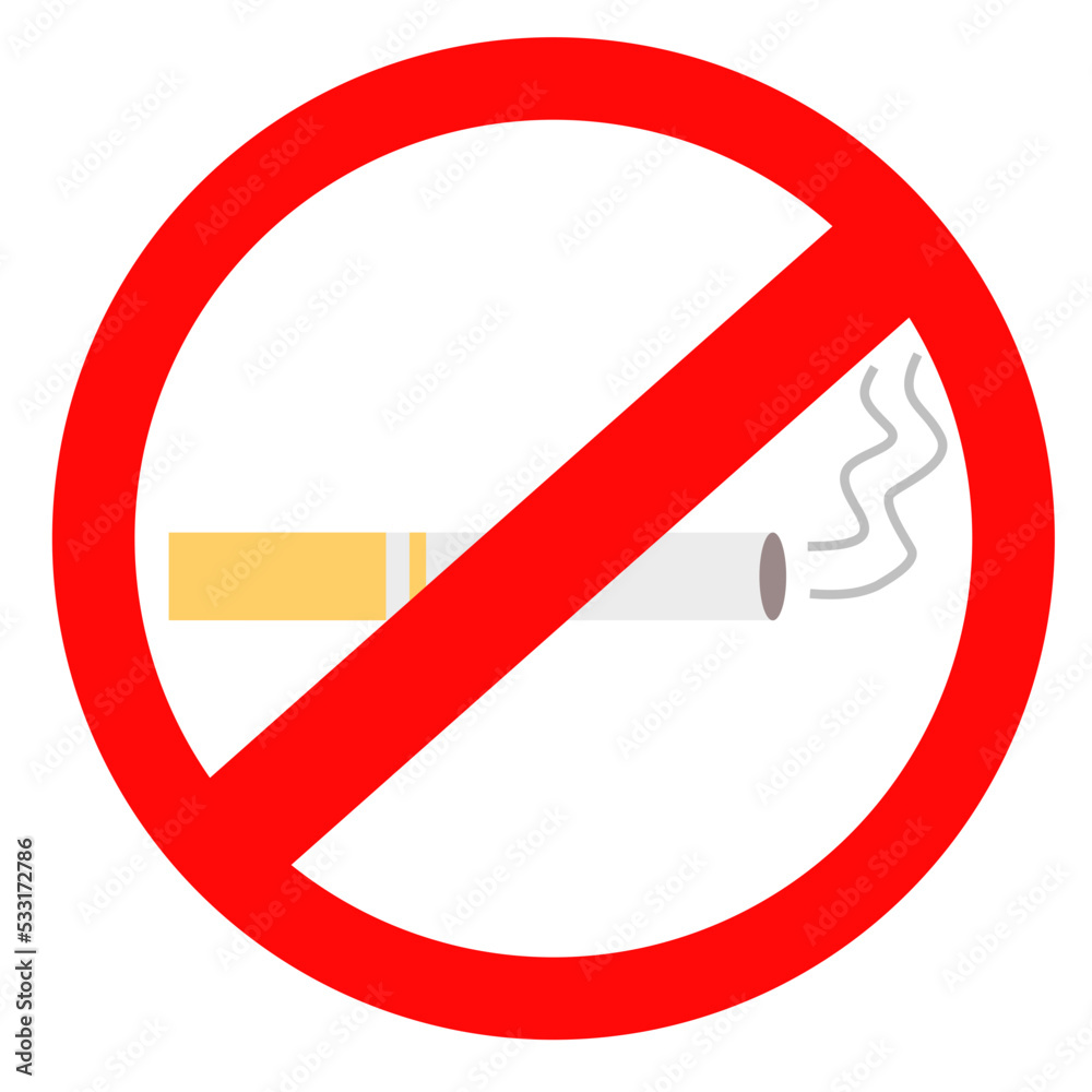 No smoking cigarette sign.Don't smoke.World No Tobacco Day.Label for public places.Stop concept.Lung cancer.Sign, symbol, icon or logo isolated.Template.Cartoon vector illustration.Flat design. No smoking cigarette sign.Don't smoke.World No Tobacco Day.Label for public places.Stop concept.Lung cancer.Sign, symbol, icon or logo isolated.Template.Cartoon vector illustration.Flat design.