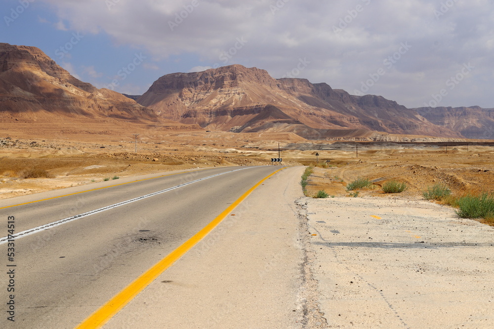 Highway in Israel from north to south