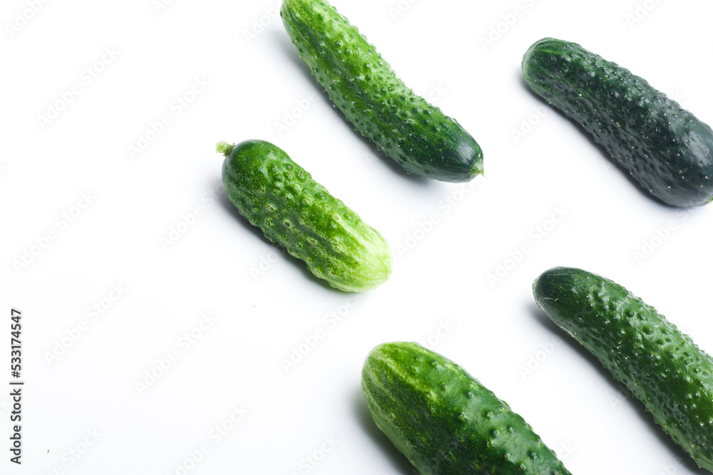 cucumber on white background cucumber on white background