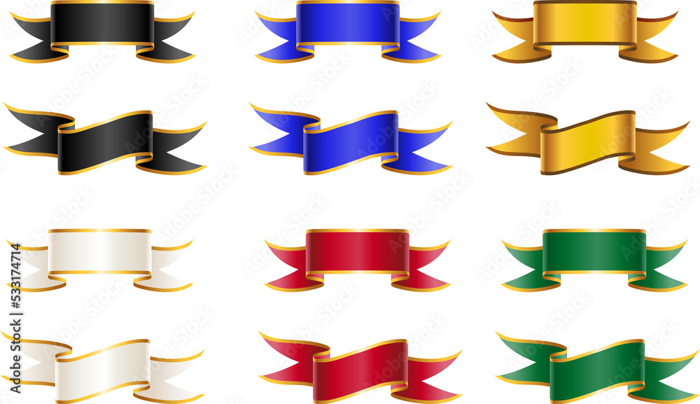 Banner in verschiedenen Farben und variationen