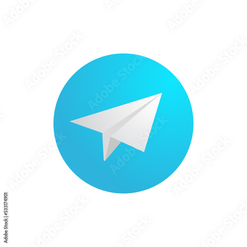 Paper plane icon circle blue color background editable. Paper plane logo for ui. Free Download Paper plane icon circle blue color background editable. Paper plane logo for ui. - GFXLoad