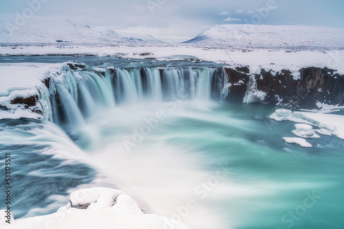Godafoss - waterfall of the Gods in Iceland.