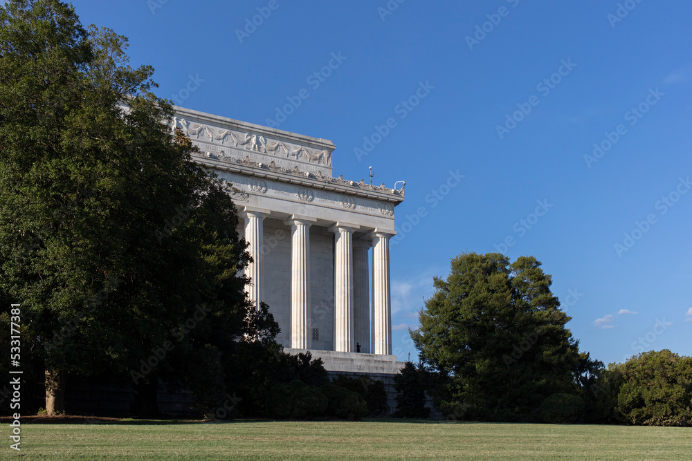 Obraz premium Lincoln memorial hall in Washington DC