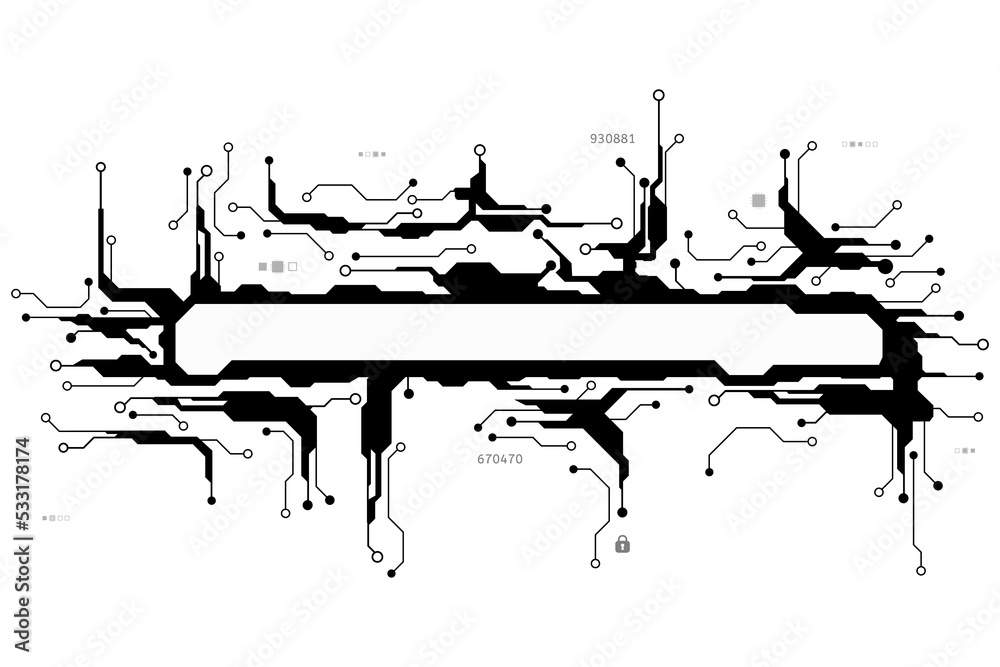Communication Board Vector Vector circuit board and communication concept on white screen for ...