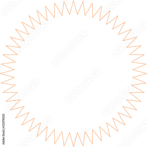 Circular Border Frames Isolated on White Background.  Trendy design element for border frame, logo, blackout tattoo, symbol, web, prints, posters, template, pattern and abstract background