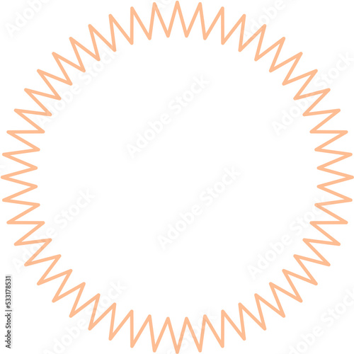 Circular Border Frames Isolated on White Background.  Trendy design element for border frame, logo, blackout tattoo, symbol, web, prints, posters, template, pattern and abstract background