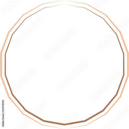 Circular Border Frames Isolated on White Background.  Trendy design element for border frame, logo, blackout tattoo, symbol, web, prints, posters, template, pattern and abstract background