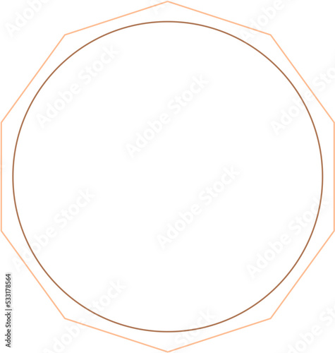 Circular Border Frames Isolated on White Background.  Trendy design element for border frame, logo, blackout tattoo, symbol, web, prints, posters, template, pattern and abstract background