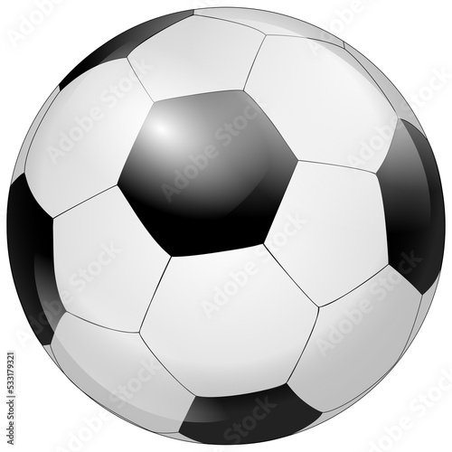 Fußball schwarz weiß