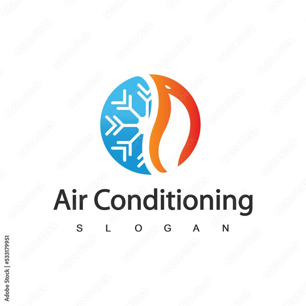 Air Conditioning Logo, HVAC Logo Concept