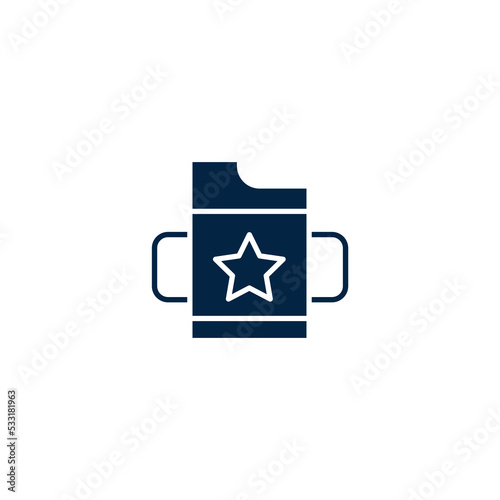 Sippy cup icon. Simple element illustration. Sippy cup concept outline symbol design.