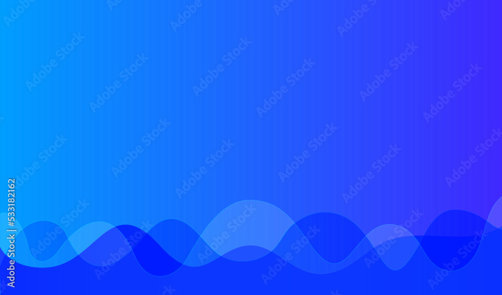 Sea waves imitation. Stylized ocean waves. Abstract background in blue tints. Vector bg.