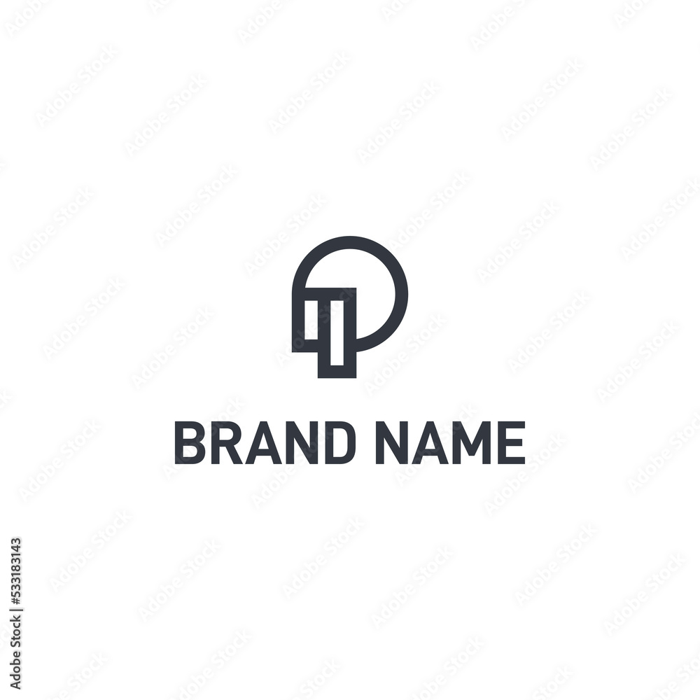 Modern Letter P Logo design