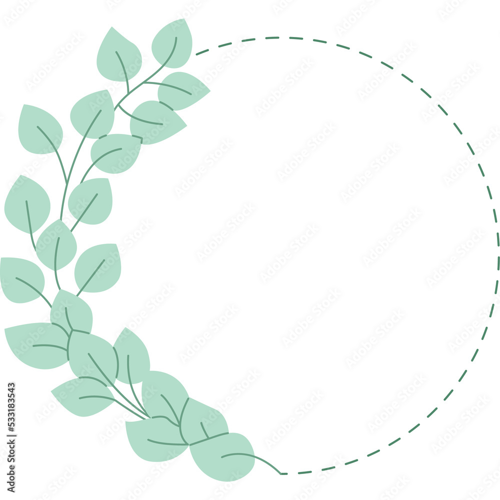 Fototapeta premium eucalyptus floral wreath