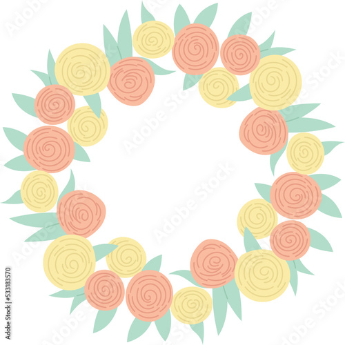 mixed peonies floral wreath