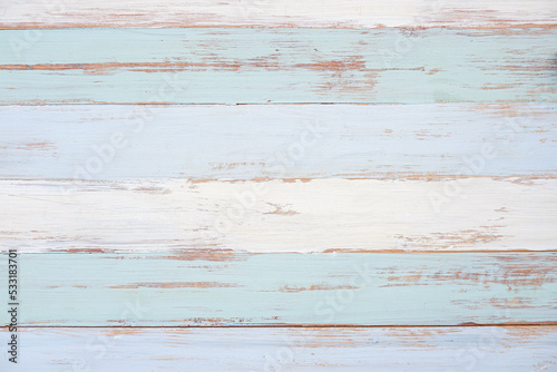 Old vintage white and light blue wood texture for backgrounds