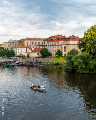 The Vltava River view in Prague City © nejdetduzen