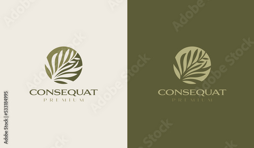 Organic Botanical Minimal Natural Iconic Graphic Decor Linear Simple Floral Logo Design. Universal creative premium symbol. Vector sign icon logo template
