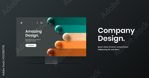 Wallpaper Mural Abstract website screen vector design illustration. Premium display mockup banner layout. Torontodigital.ca