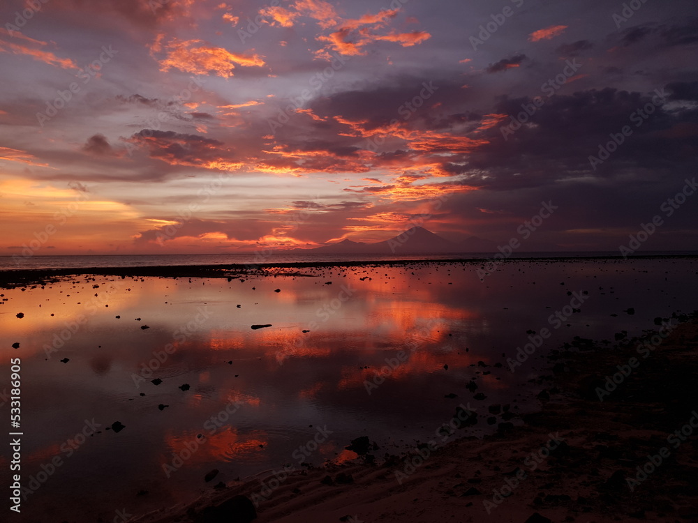 Sunset over Agung