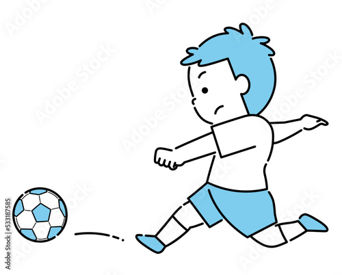 サッカーをする少年3