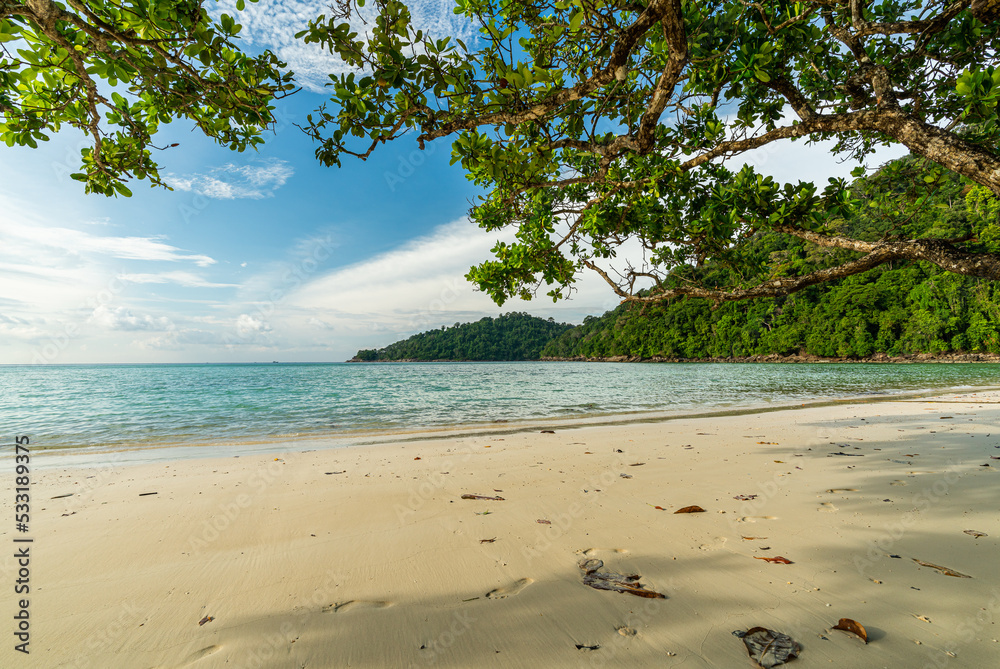 Beautiful Mai ngam beach in Koh Surin national park, the famous free driving spot in Pang Nga, Thailand.