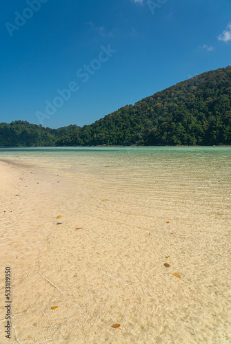 Fototapeta Naklejka Na Ścianę i Meble -  Beautiful Mai Ngam beach in Surin island national park, Pang Nga, Thailand
