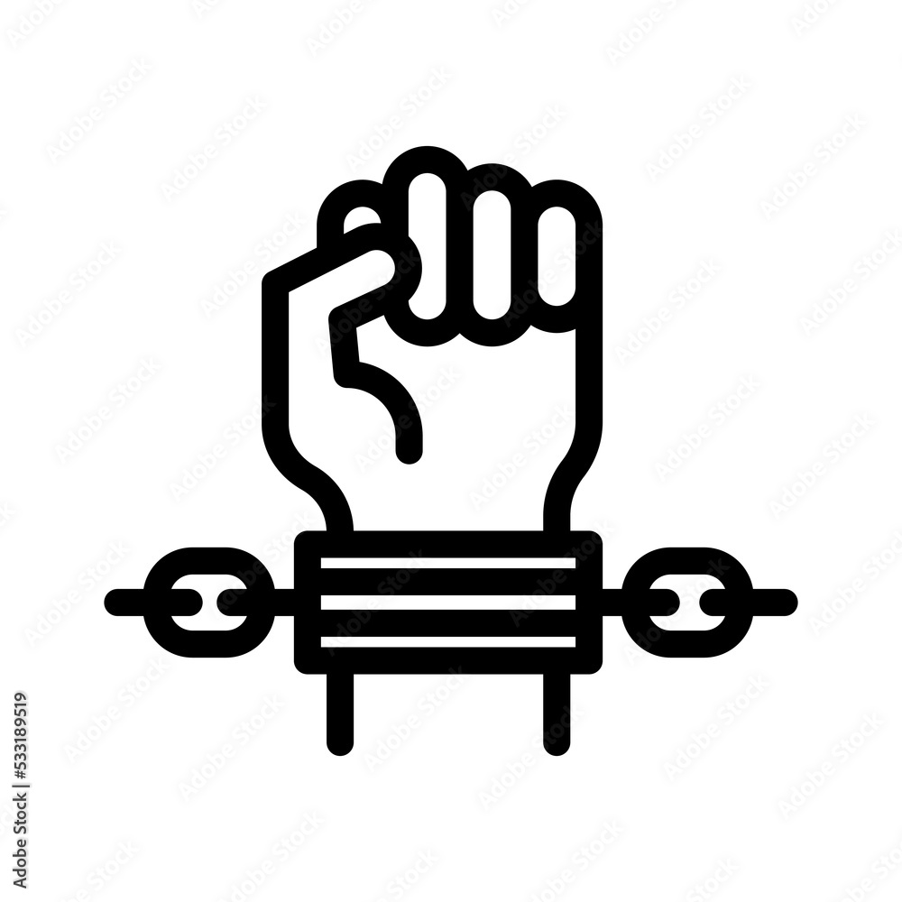 slavery line icon illustration vector graphic slavery line icon illustration vector graphic