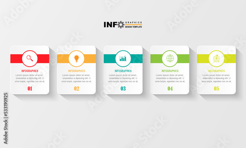 Business data visualization. Process chart. Abstract elements of graphs, diagrams with steps, options, sections or processes. Vector business template for presentations. Creative concept for infograph