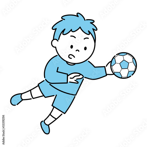 サッカーをする少年6