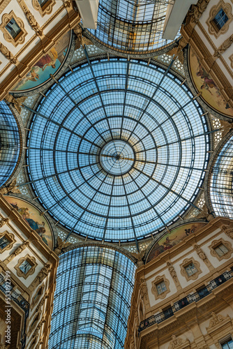 The Galleria Vittorio Emanuele II is one of the world s oldest shopping malls. It was designed by Giuseppe Mengoni and built between 1865 and 1877. Milan  Italy  2019