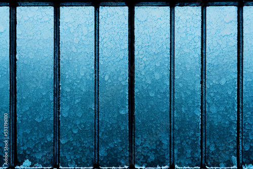 Vertical frozen window panes texture