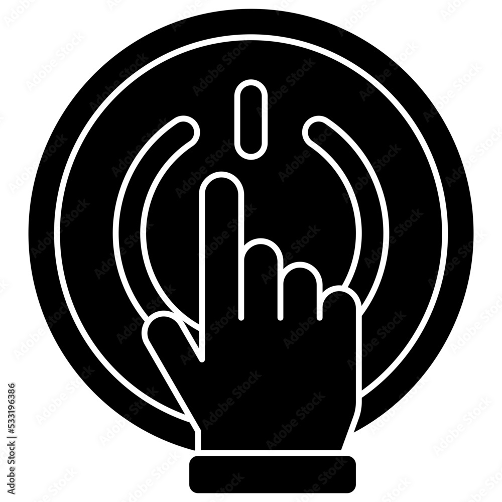 Obraz premium button solid icon