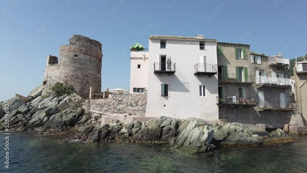 The picturesque village of Erbalunga on a summer morning, in Cap Corse, Corsica, France. The picturesque village of Erbalunga on a summer morning, in Cap Corse, Corsica, France.