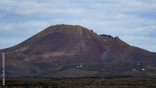 Volcán en Canarias en la isla de Lanzarote