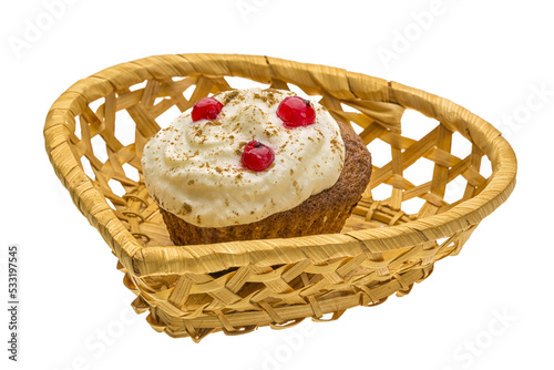 Cupcake with cream