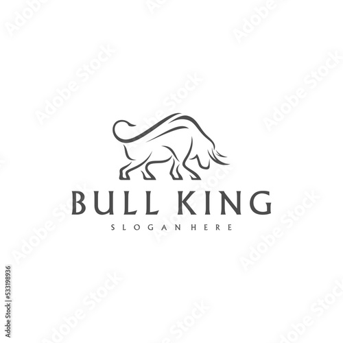 Bull logo vector illustration design, creative and simple design, can uses as logo and template for company.