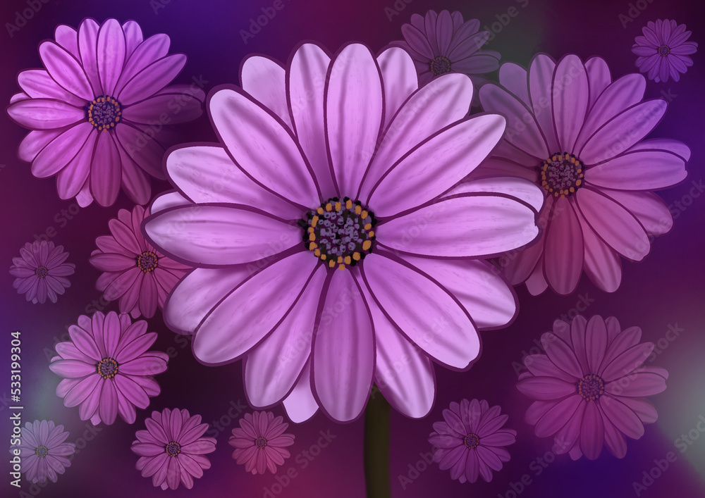 purple flower illustration background purple flower illustration background