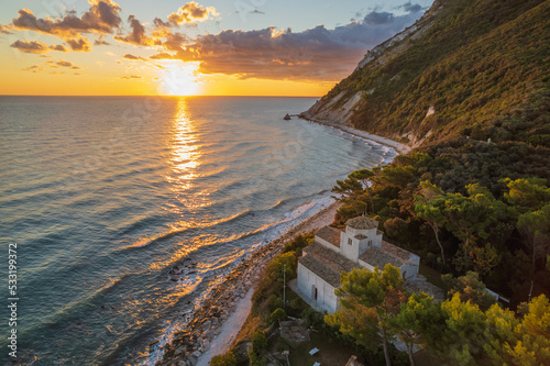 Photos Aerial view of Italian coast in Portonovo