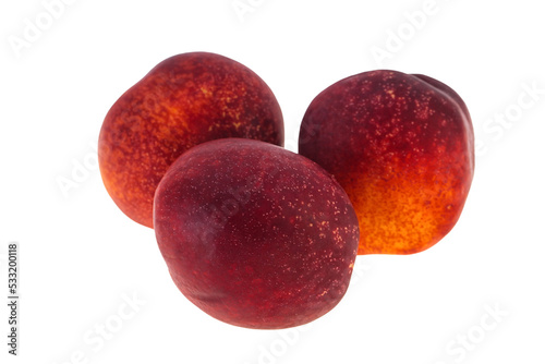 Sweet tasty ripe few nectarines photo