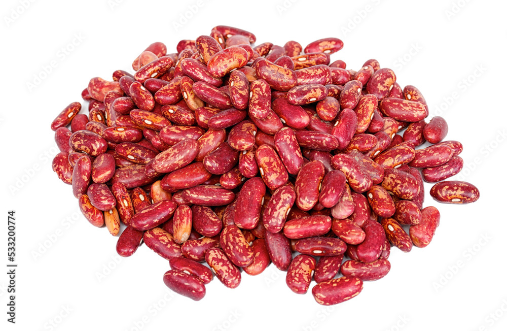 dried beans on white background dried beans on white background
