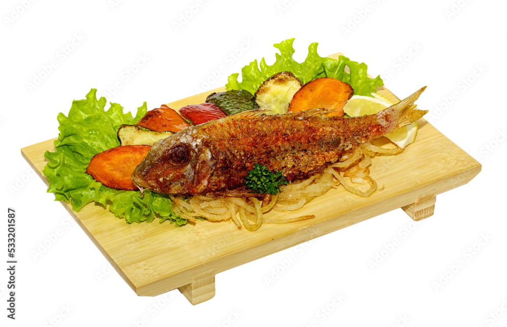 Roasted seabass fish
