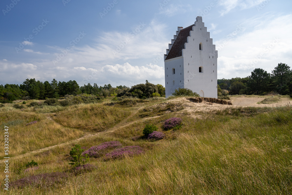 Sand-Covered Church (Buried Church) at Skagen, Denmark Sand-Covered Church (Buried Church) at Skagen, Denmark