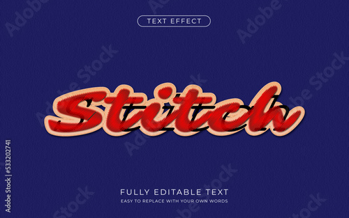 Embroidery Text effect Editable font style