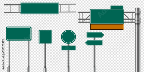 Traffic Road direction Signs and Road Markings Guidepost advertising plate