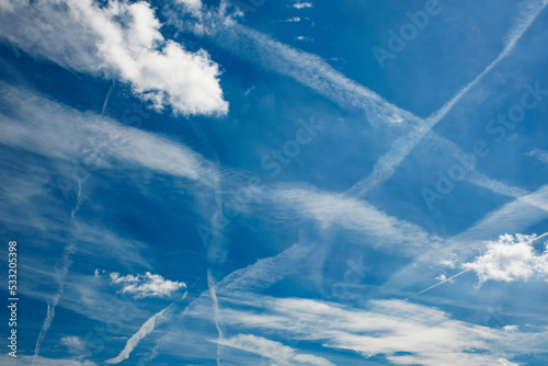 abstract detail of a scribbled sky with clouds